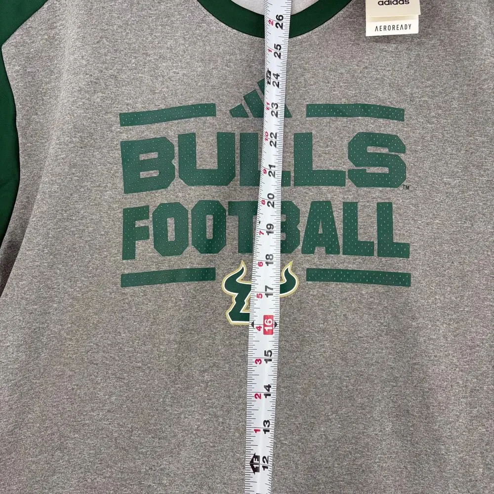 NWT Men's adidas USF Bulls Football Aeroready Long Sleeve Pullover Sweatshirt XL - Picture 4 of 14